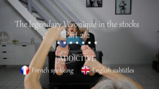 Addictive - The legendary Veronique of "French Tickling" tickled in the stocks ( French speaking with English subtitles )